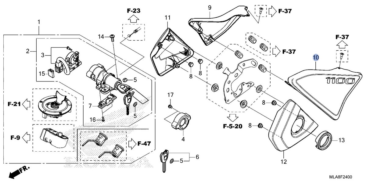 Honda OEM part 83610-MLA-A00