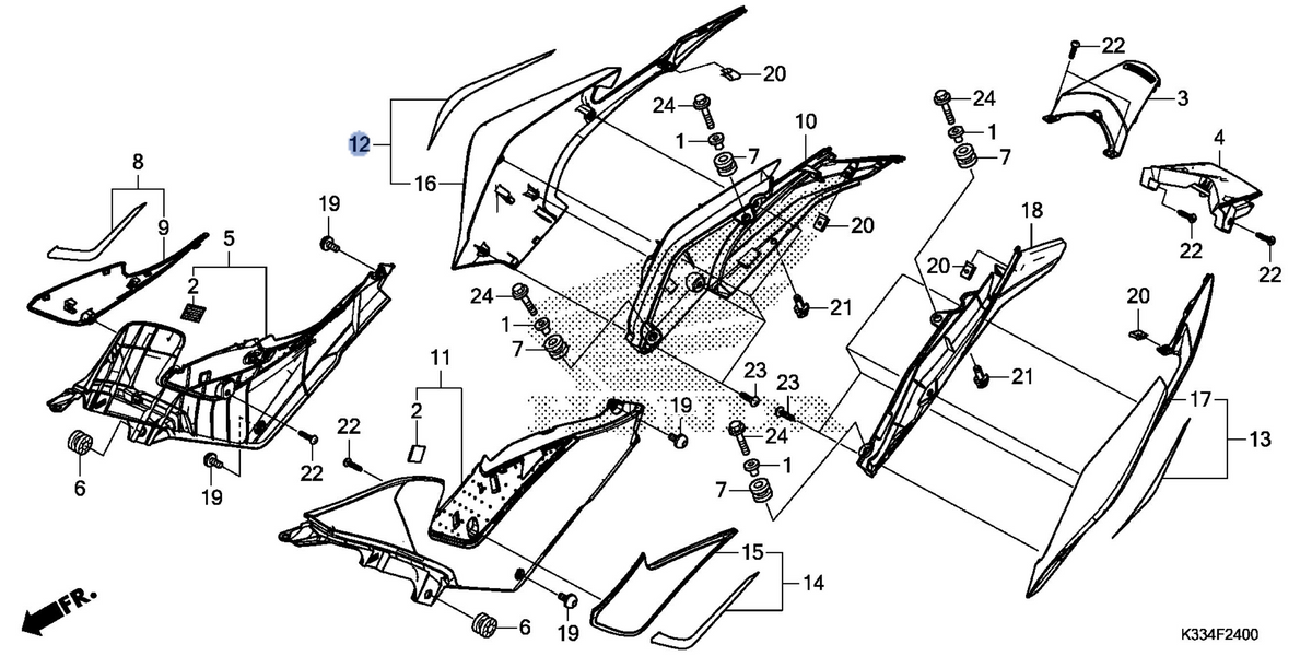 Honda OEM part 83620-K75-V10ZC
