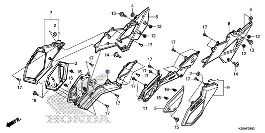 Honda OEM part 83680-K26-B00