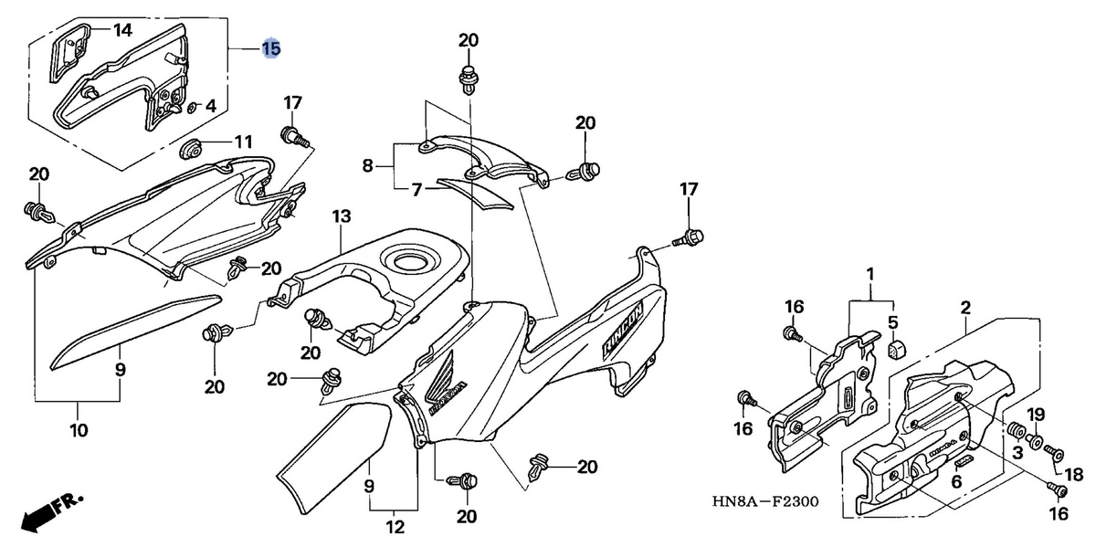 Honda OEM part 83850-HN8-B40ZA
