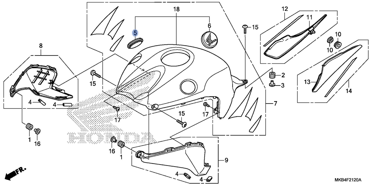 Honda OEM part 86211-MJK-N20