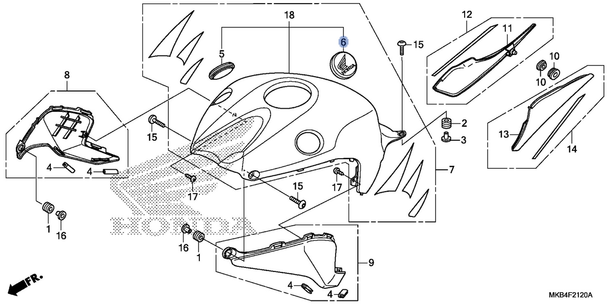 Honda OEM part 86212-MJK-N20