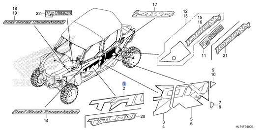 Honda OEM part 86631-HL7-A20ZA