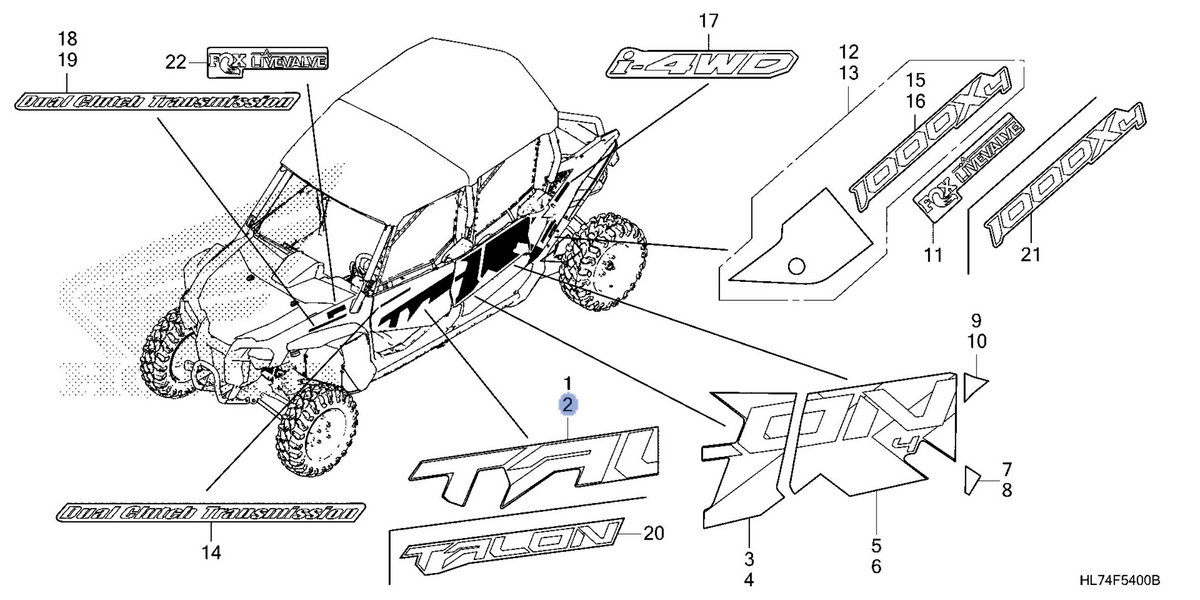 Honda OEM part 86632-HL7-A20ZA