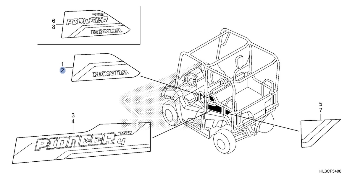 Honda OEM part 86732-HL3-MU0ZA