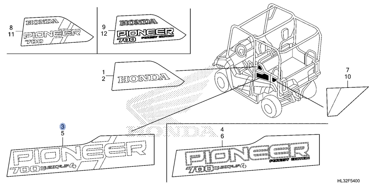 Honda OEM part 86733-HL3-B40ZB