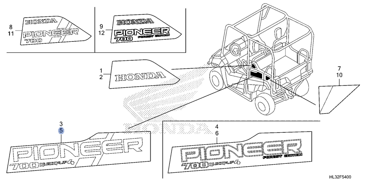 Honda OEM part 86734-HL3-B40ZB