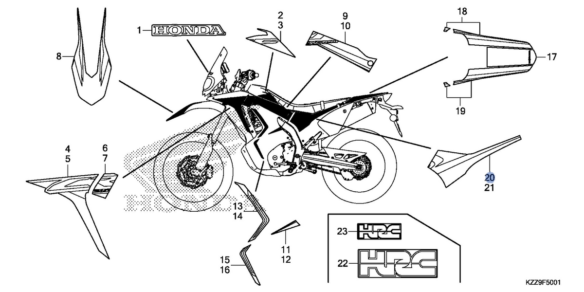 Honda OEM part 86831-KZZ-U00ZB