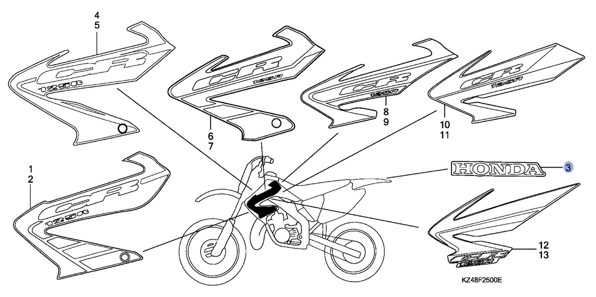 Honda OEM part 87130-MBN-830ZA