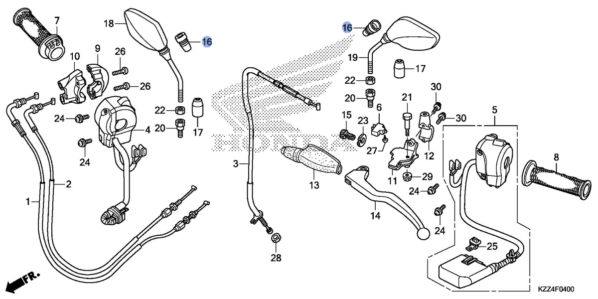 Honda OEM part 88114-KWN-900
