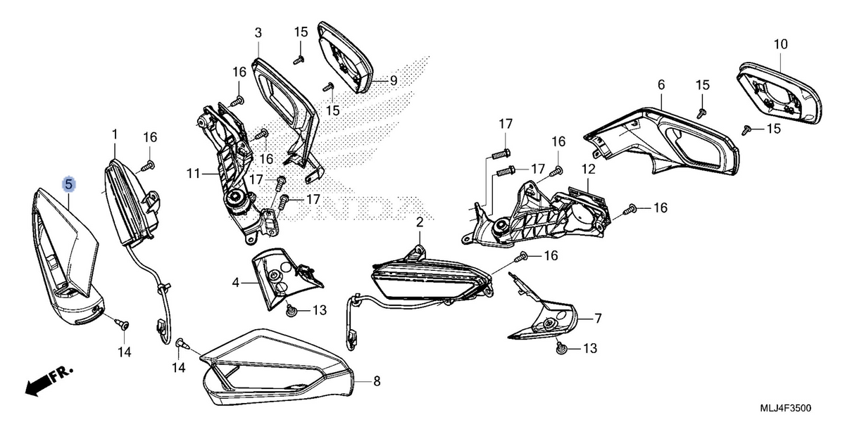 Honda OEM part 88135-MLJ-A20ZB
