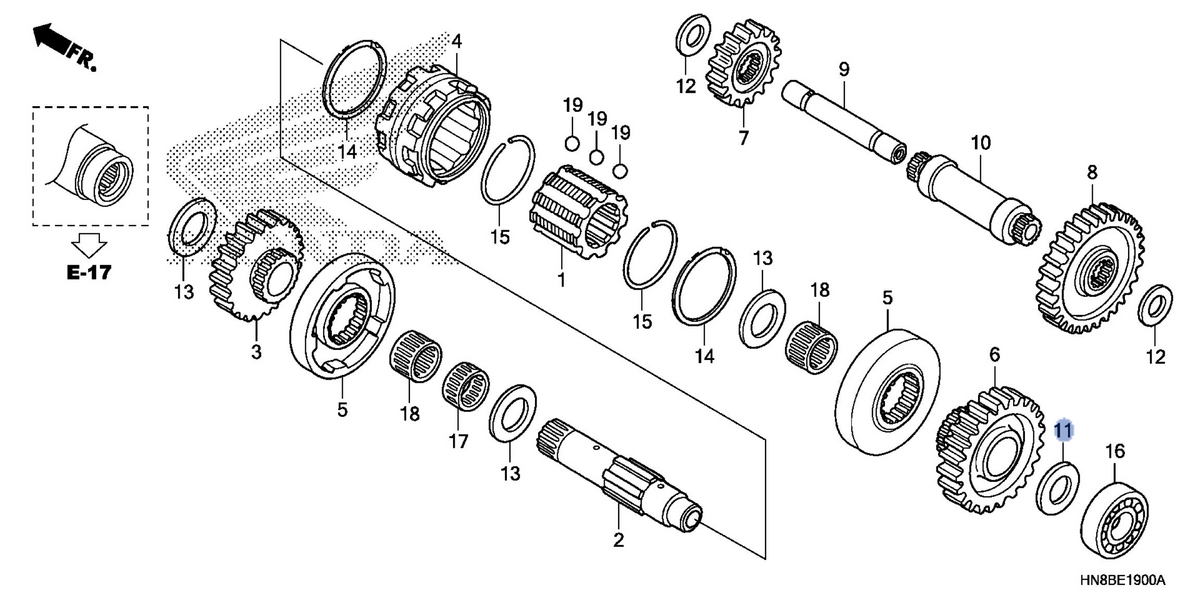 Honda OEM part 90403-HN8-000