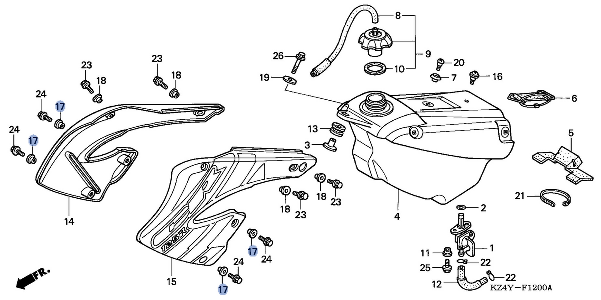 Honda OEM part 90501-KZ4-J20