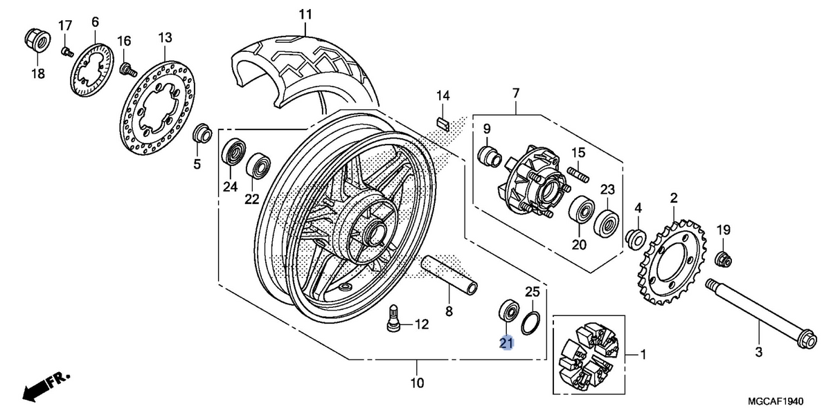 Honda OEM part 91053-MGS-D31