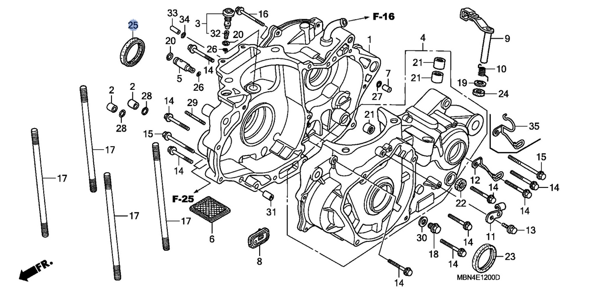 Honda OEM part 91207-MBN-671
