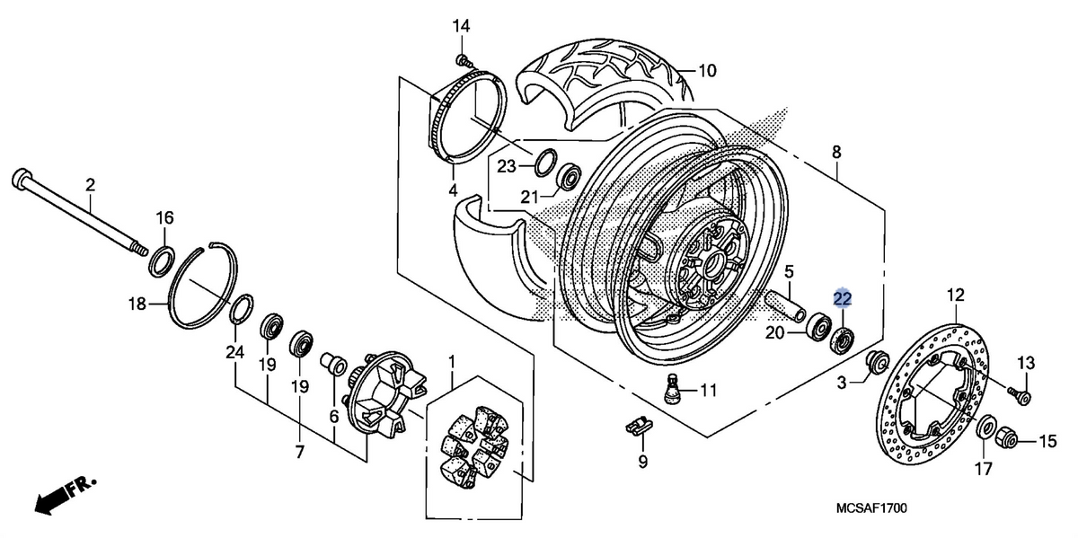 Honda OEM part 91251-MCS-G01
