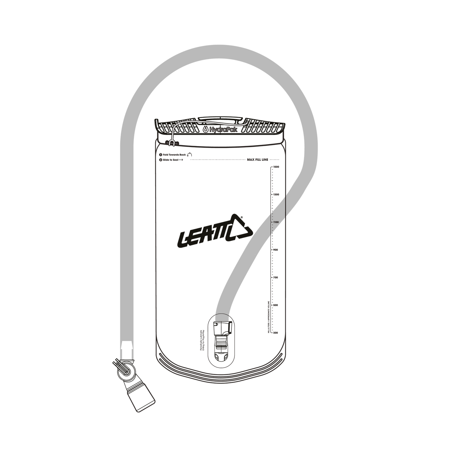 LEATT Bladder HydraPak 1.5L Vertical with tube - Degree bite valve