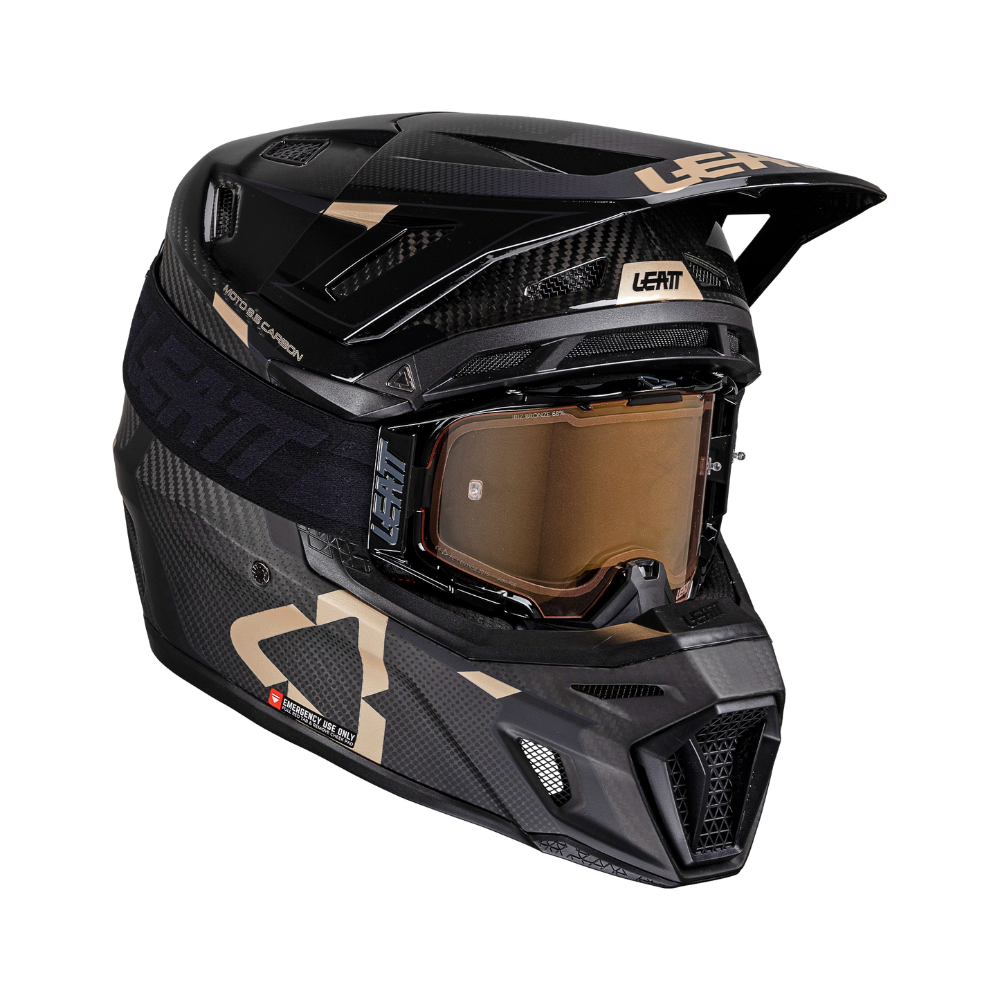LEATT Helmet Kit Moto 9.5 Carbon with 6.5 Iriz Goggle