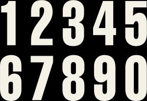 KTM Race numbers