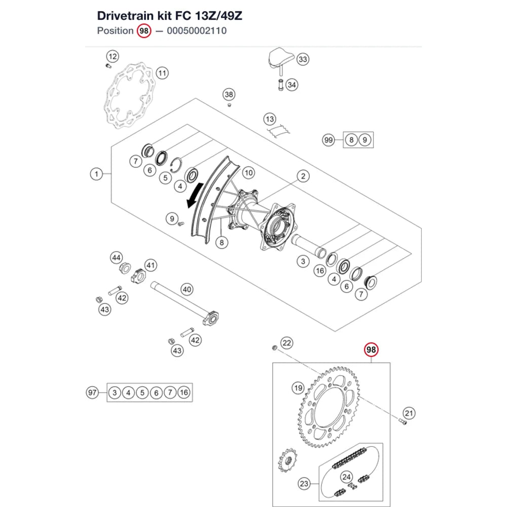 Drivetrain kit FC 13Z/49Z