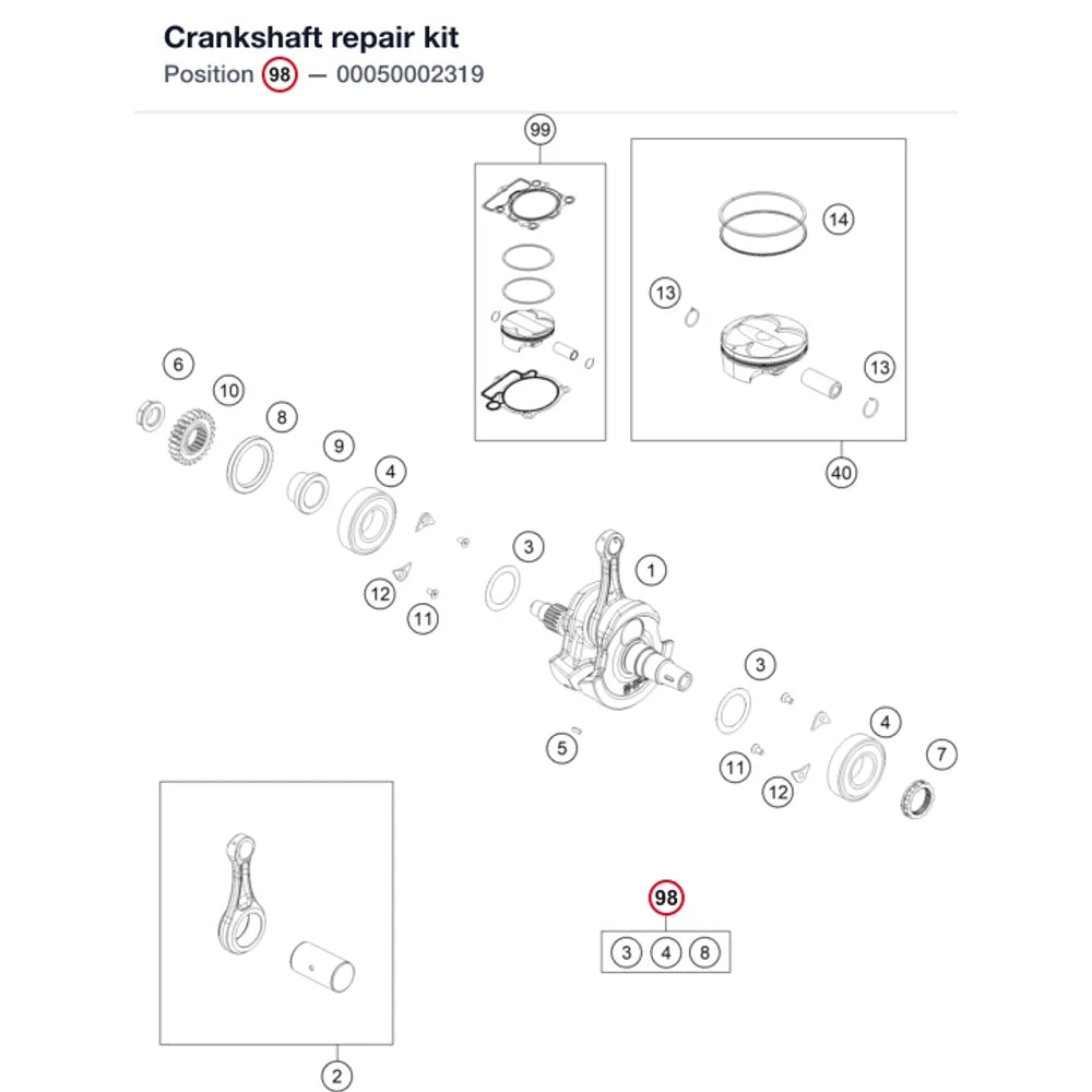 Crankshaft repair kit