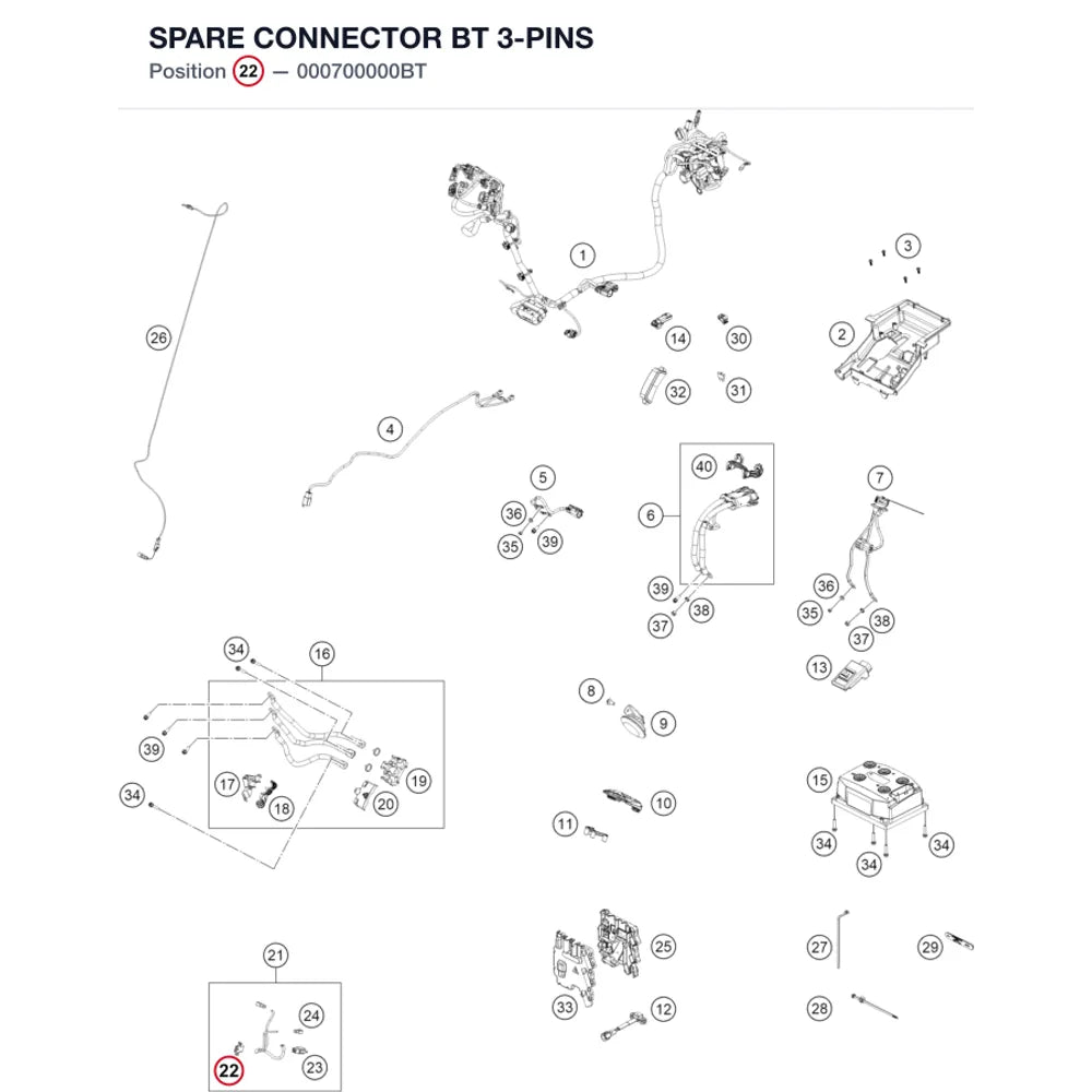 SPARE CONNECTOR BT 3-PINS