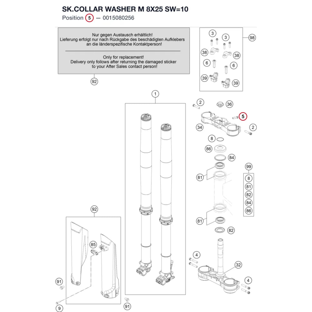 SK.COLLAR WASHER M 8X25 SW=10