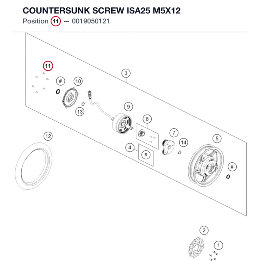COUNTERSUNK SCREW ISA25 M5X12
