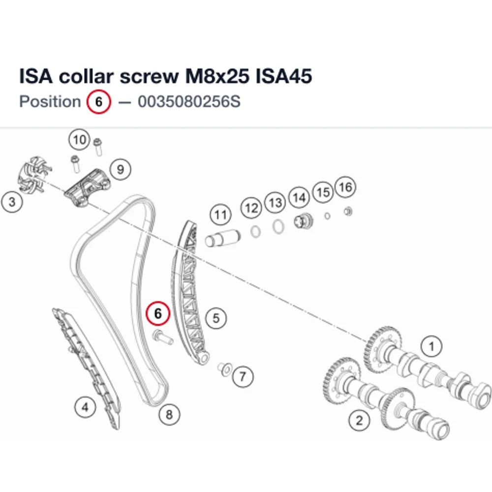 ISA collar screw M8x25 ISA45