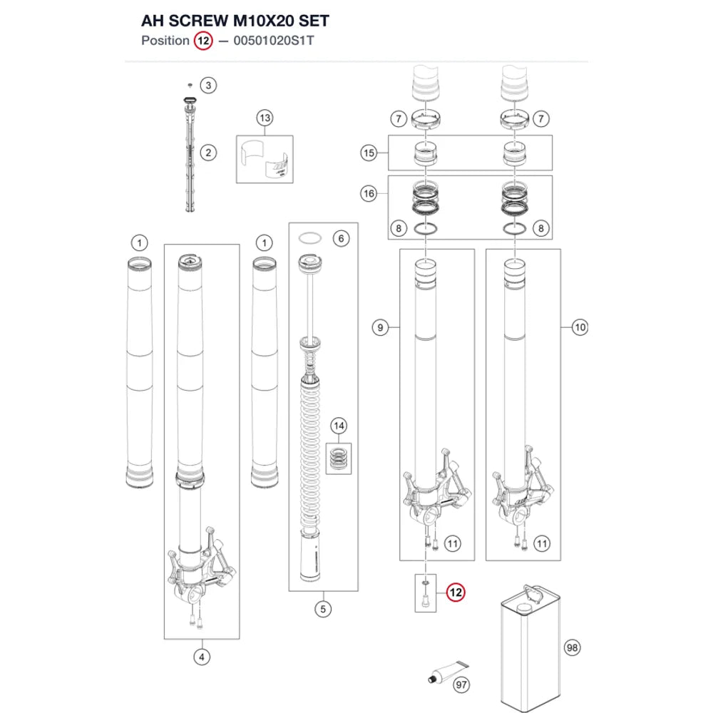 AH SCREW M10X20 SET