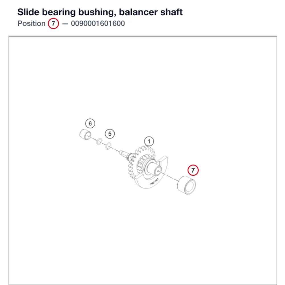 Slide bearing bushing, balancer shaft