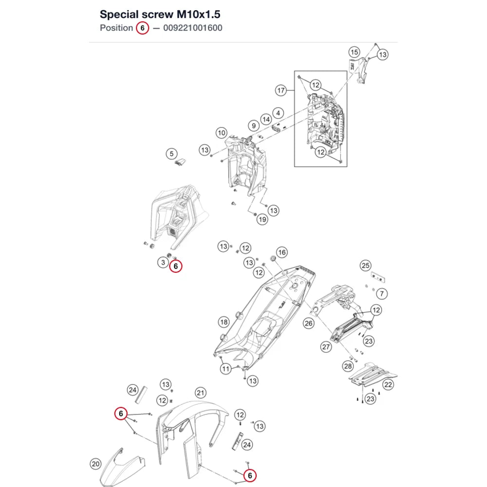 Special screw M10x1.5