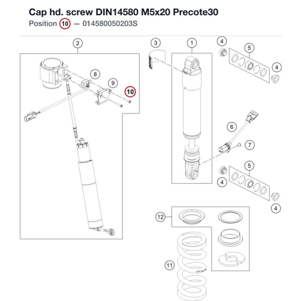Cap hd. screw DIN14580 M5x20 Precote30