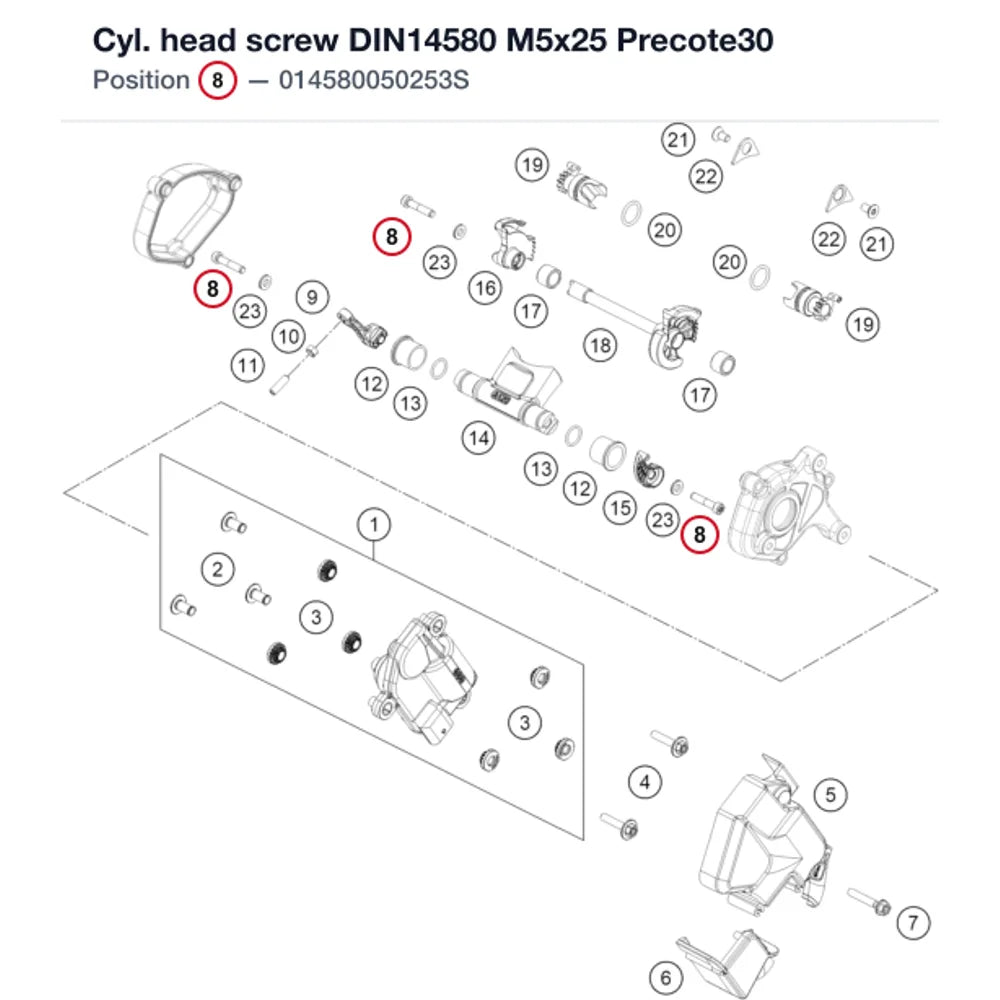 Cyl. head screw DIN14580 M5x25 Precote30