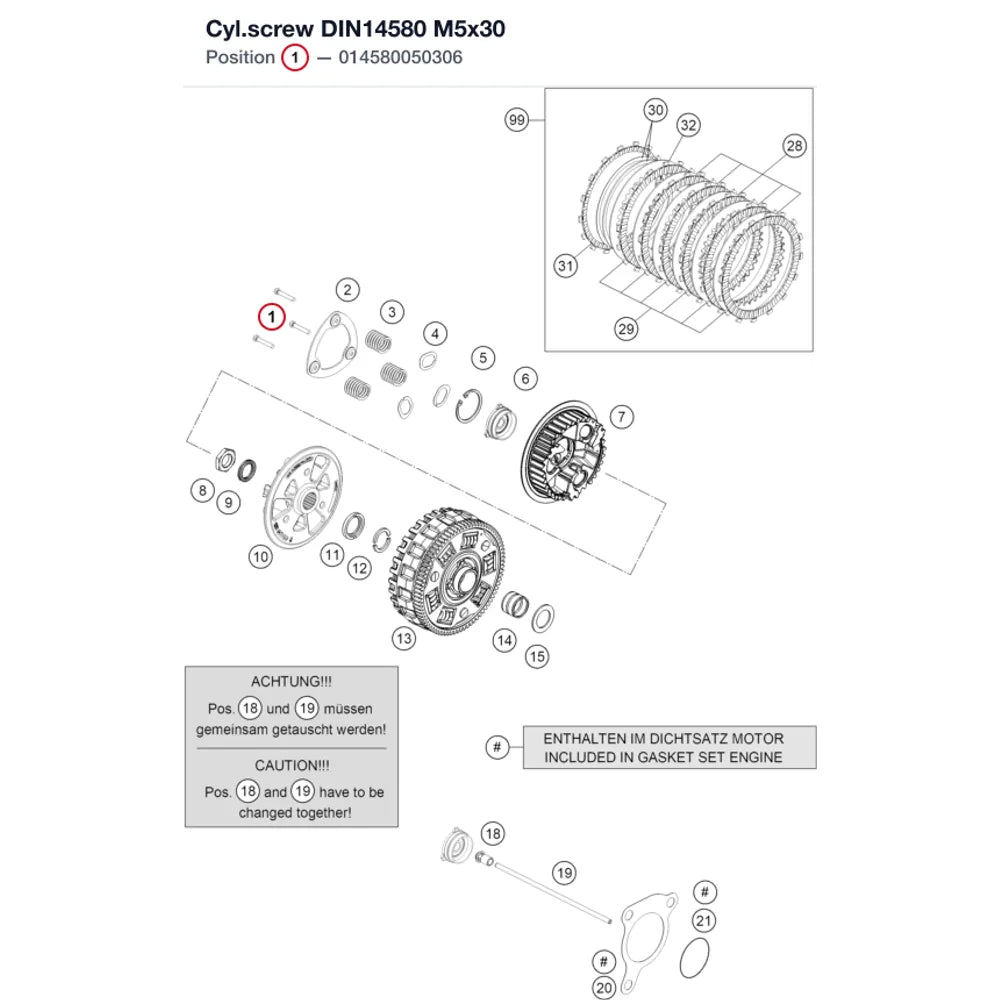 Cyl.screw DIN14580 M5x30