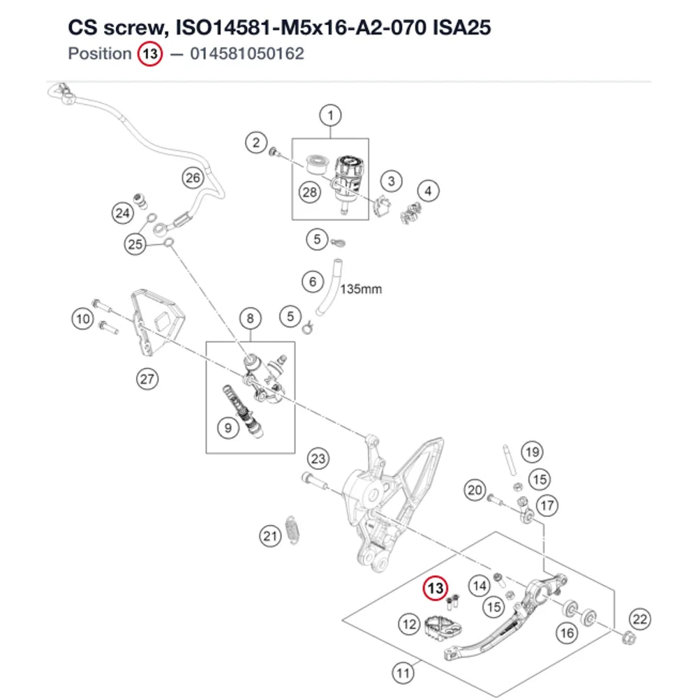 CS screw, ISO14581-M5x16-A2-070 ISA25