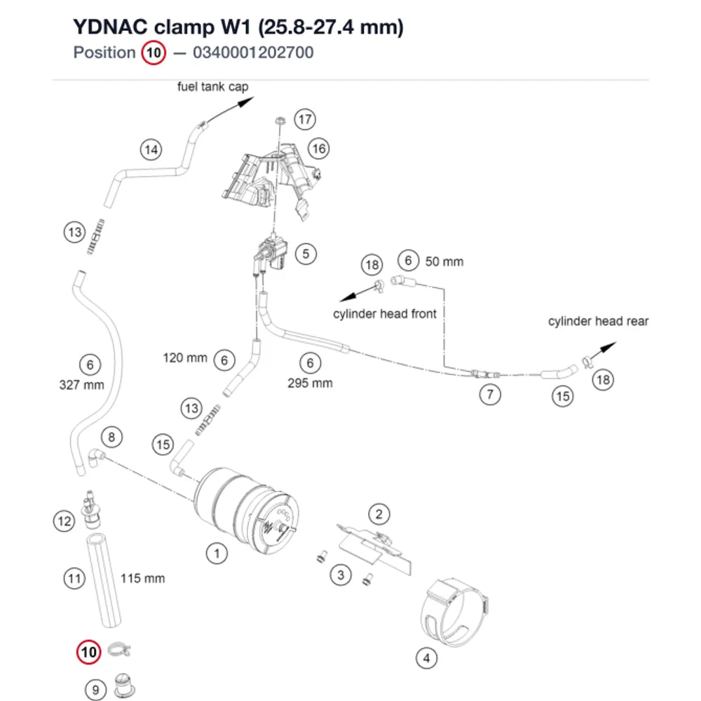 YDNAC clamp W1 (25.8-27.4 mm)