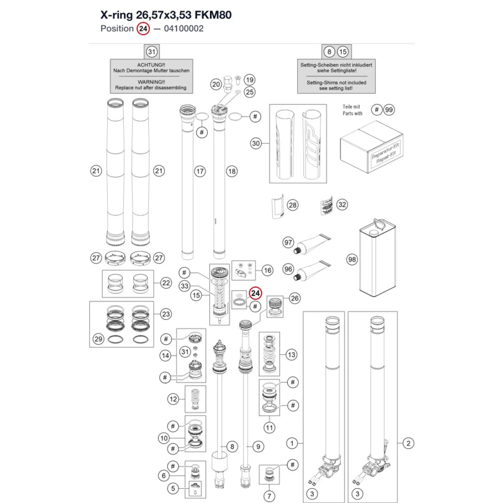 X-ring 26,57x3,53 FKM80