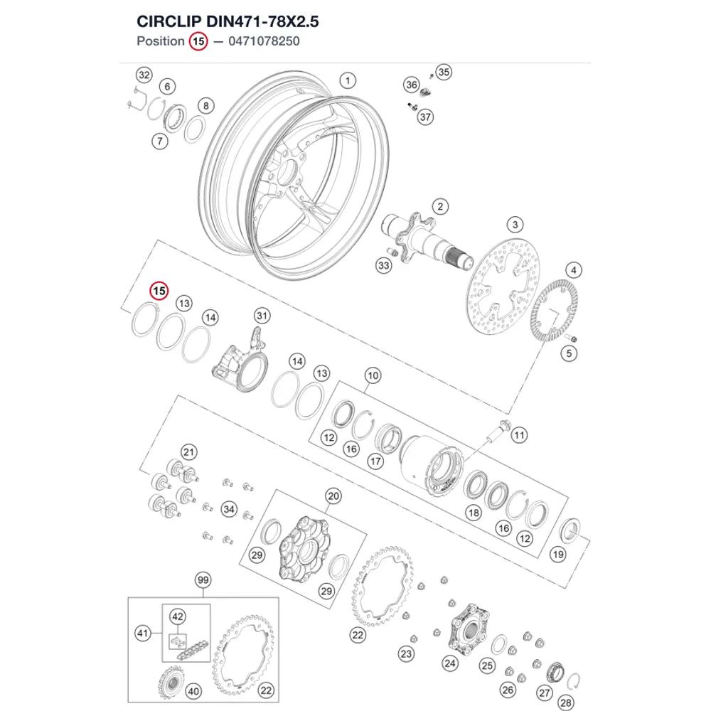 CIRCLIP DIN471-78X2.5