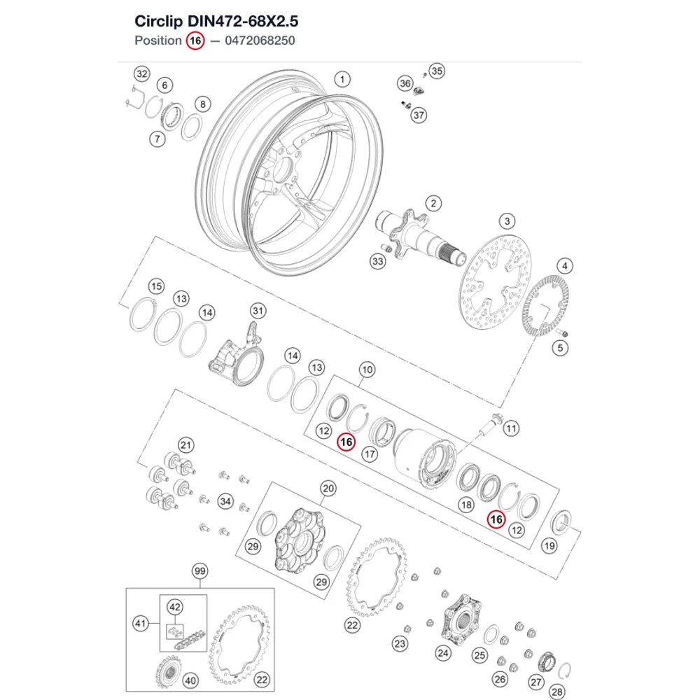 Circlip DIN472-68X2.5