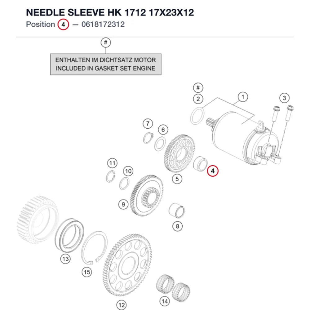NEEDLE SLEEVE HK 1712 17X23X12