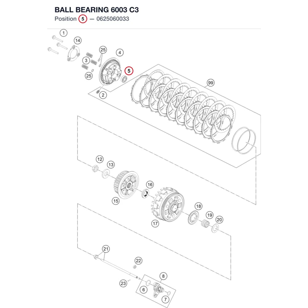 BALL BEARING 6003 C3