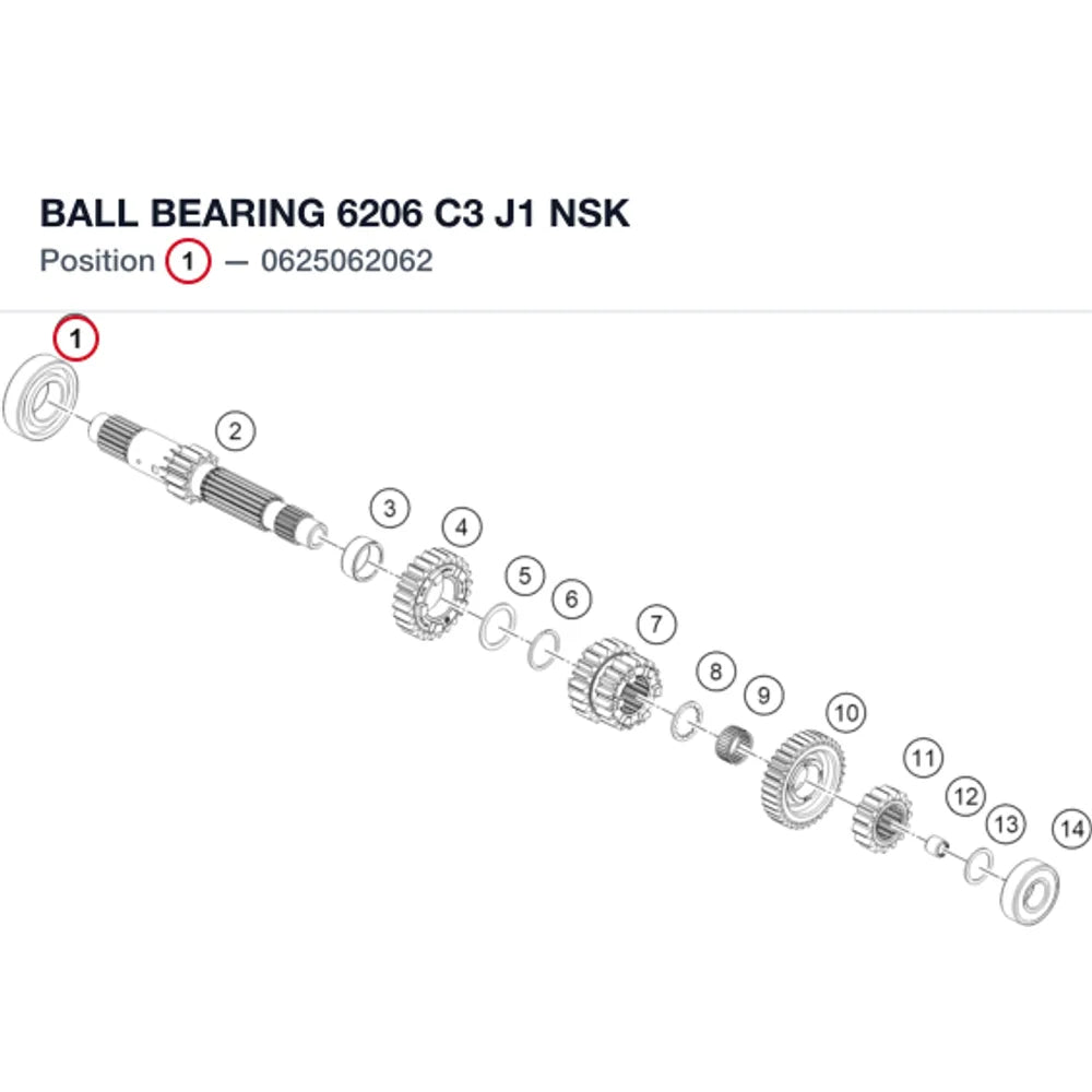 BALL BEARING 6206 C3 J1 NSK