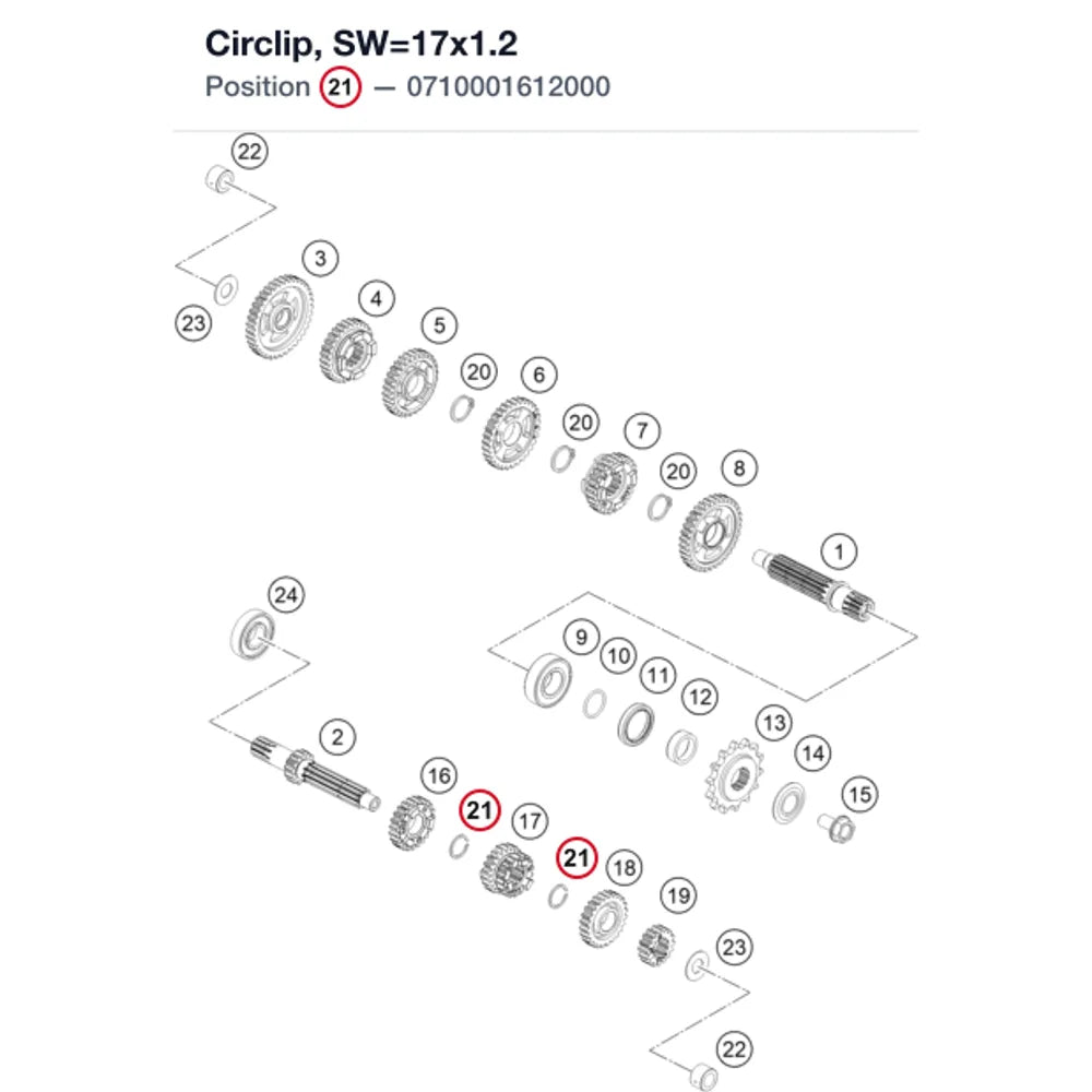 Circlip, SW=17x1.2