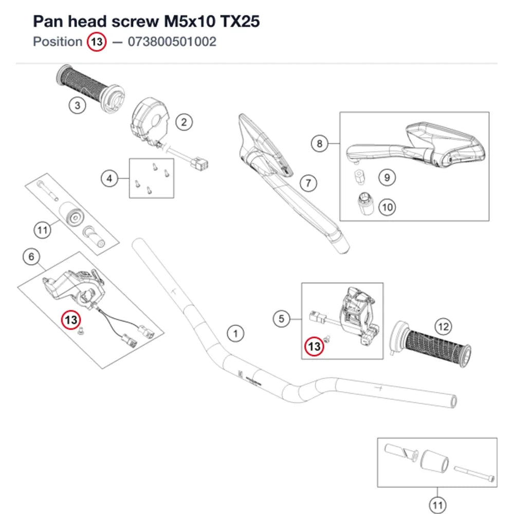 Pan head screw M5x10 TX25
