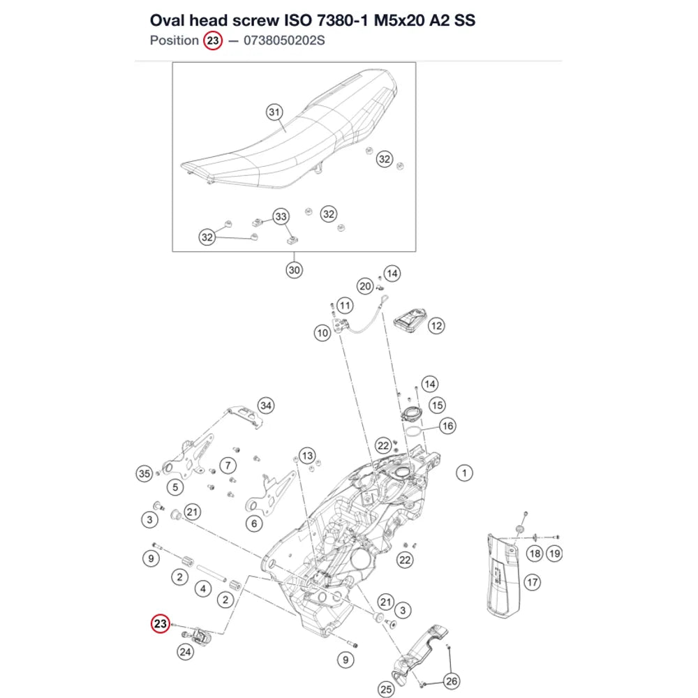 Oval head screw ISO 7380-1 M5x20 A2 SS