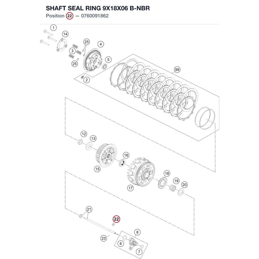 SHAFT SEAL RING 9X18X06 B-NBR