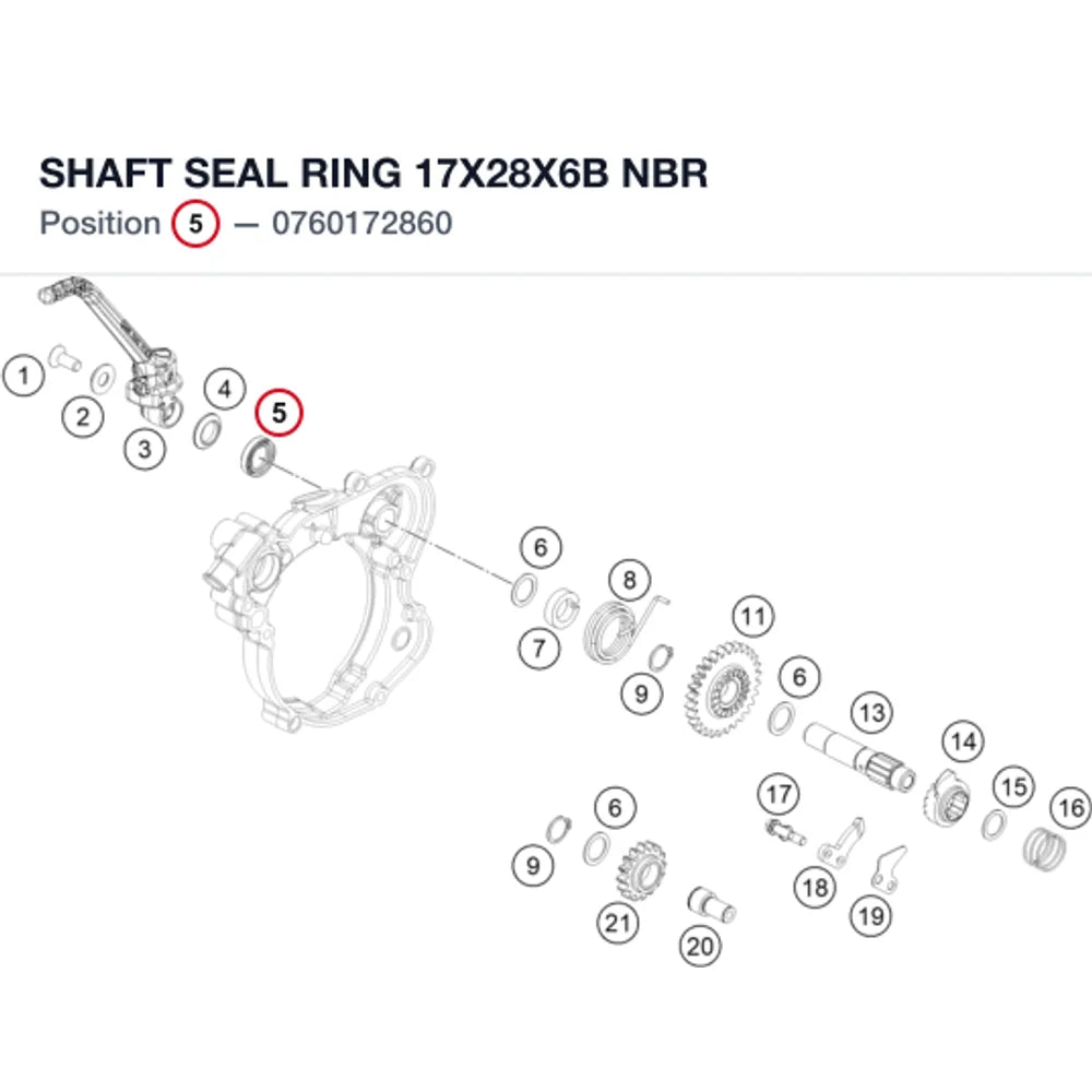 SHAFT SEAL RING 17X28X6B NBR