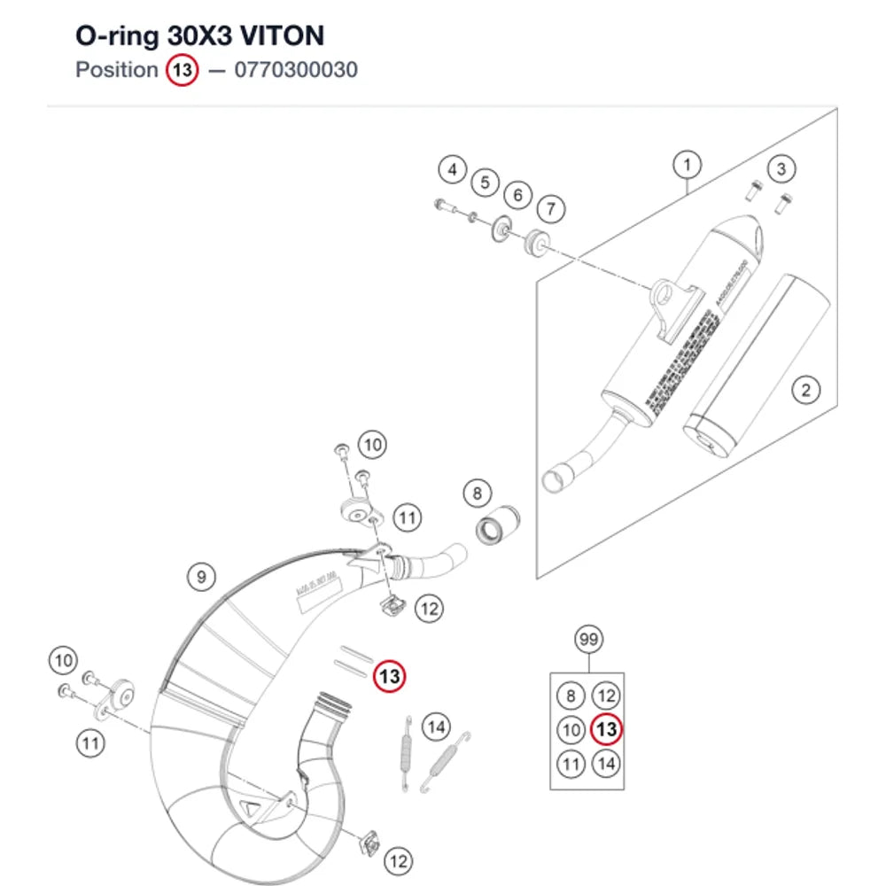 O-ring 30X3 VITON