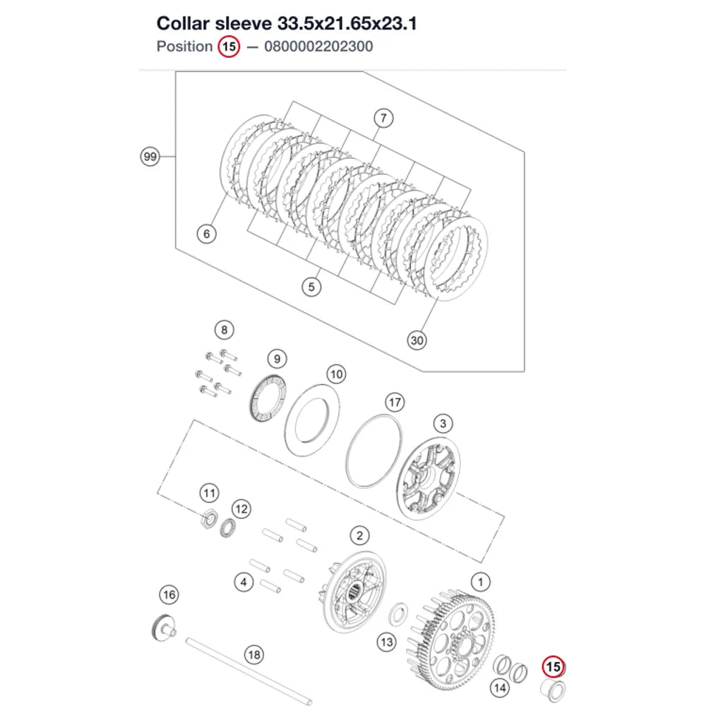 Collar sleeve 33.5x21.65x23.1